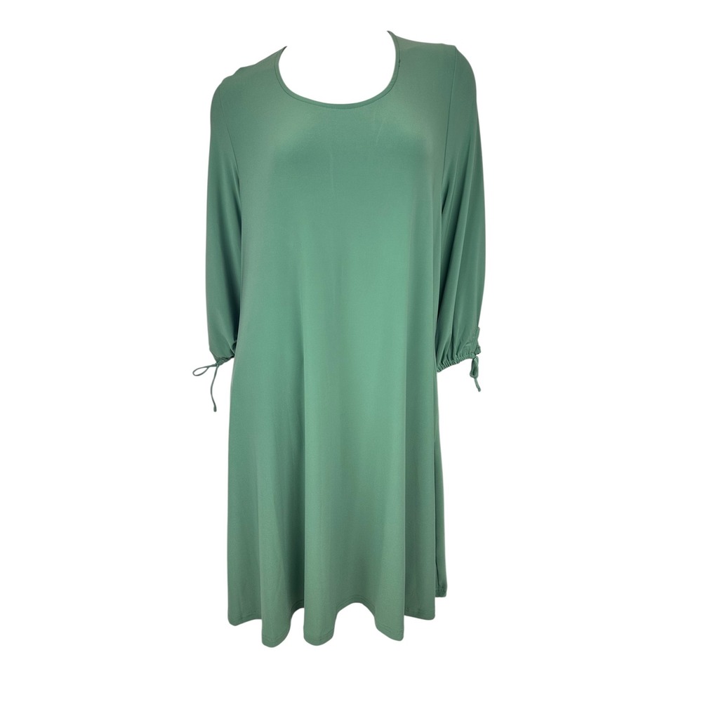 Nina Leonard Simply Sage Miracle Matte Jersey Shift Dress Size  XL NWT